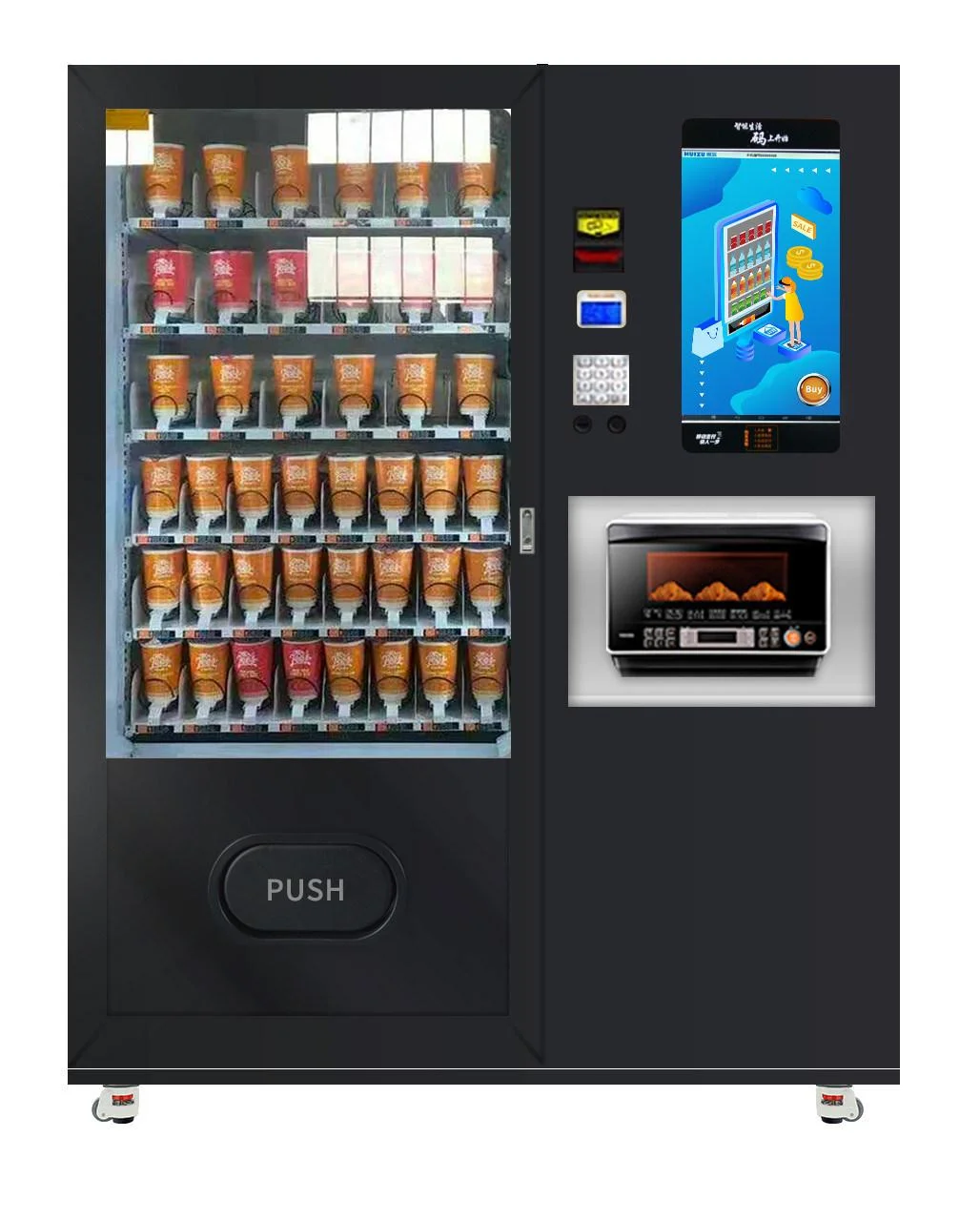 Healthy Food Lifted Fresh Fruit Salad Elevator Vending Machine Touch Cooling Vending Snack Vending Machine