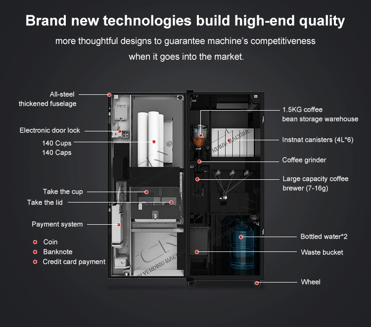 Tcn Coffee Vending Machine Combo Drinks Snacks Vending Machine for Sale