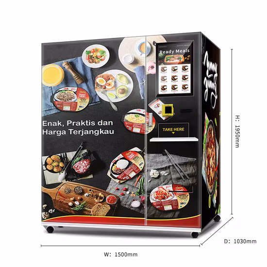 屋外用自動おかずディスペンサー、自動温冷食品ディスペンサー